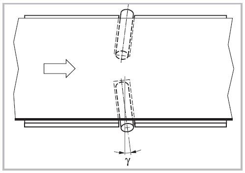 pivoted rollers on the carrying side