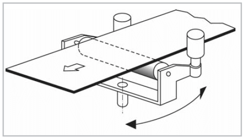 belt sensing combind with pivotable carrying roller