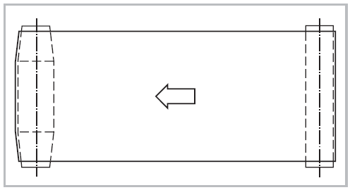 cylindrical-conical pulley belt