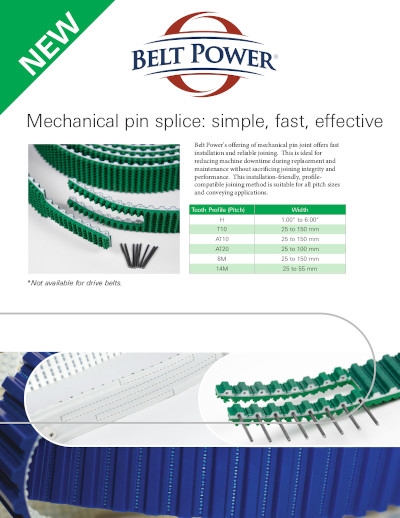 conveyor belting belt power mechanical pin splice line card thumbnail
