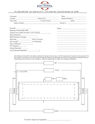 conveyor belting roller spec form thumbnail