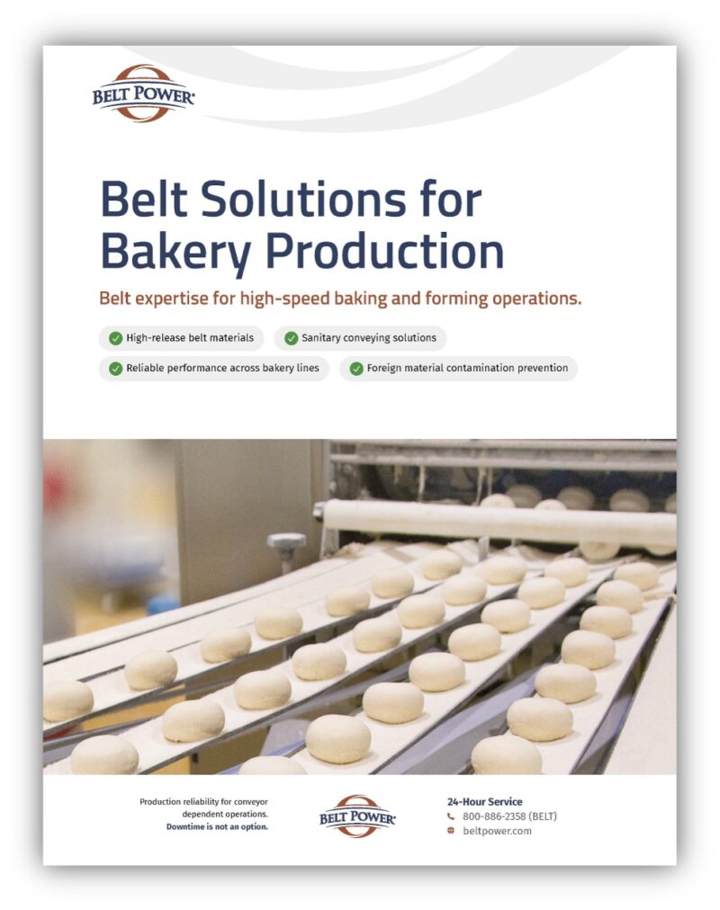 Belt solutions for bakery production